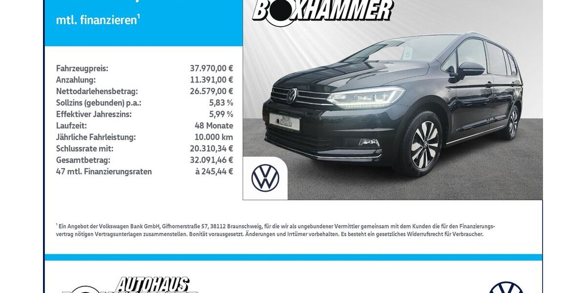 VW Touran 18.160 km 37.460 &euro; Bad Aibling 83043