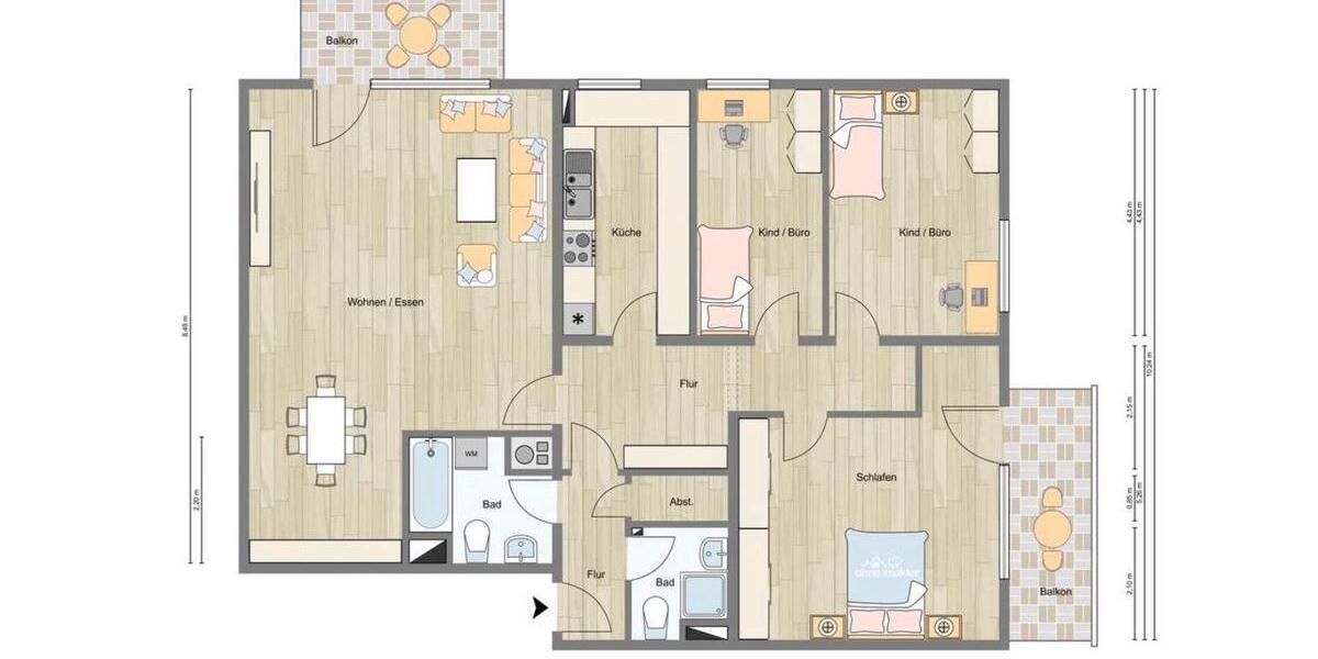 Etagenwohnung Laatzen - 4 Zimmer, 124 m&sup2;, 295.000&euro; | Angebot:26338514