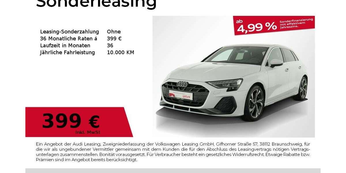 Audi A3 6.928 km 34.330 &euro; Nürnberg 90441