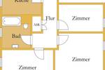Etagenwohnung Zörbig - 3 Zimmer, 80 m&sup2;, 480&euro; | Angebot:24027971