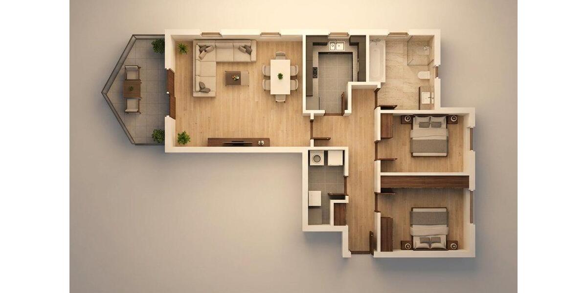 Terrassenwohnung Stuhr - 3 Zimmer, 87 m&sup2;, 285.000&euro; | Angebot:26706934
