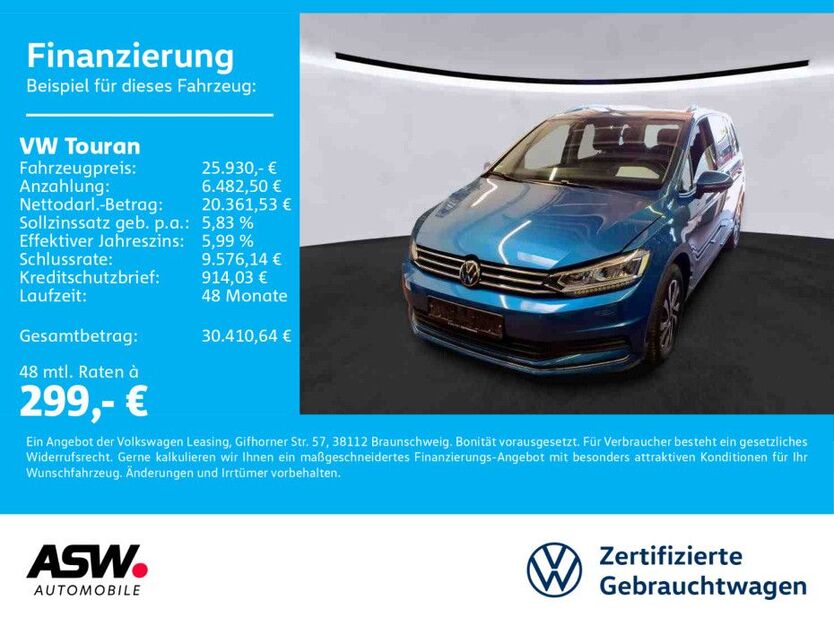 VW Touran 60.600 km 25.930 € Sinsheim 74889