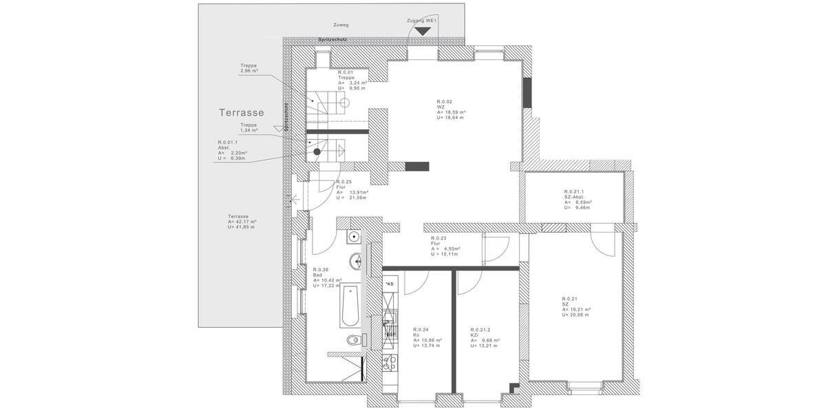 Exklusive 4-Raum-Wohnung mit großer Terrasse im historischen Gutshaus am Lankower See (WE01) 4 zimmer