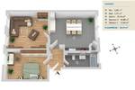 Etagenwohnung Minden Hahlen - 2 Zimmer, 57 m&sup2;, 649&euro; | Angebot:26902084