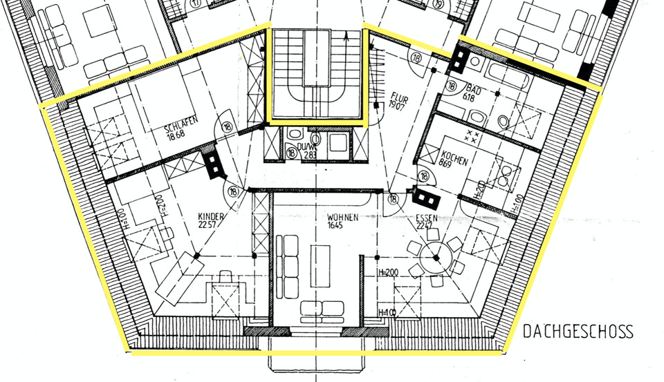 Dachgeschoßwohnung Augsburg Innenstadt - 3 Zimmer, 485.000&euro; | Angebot:22082476