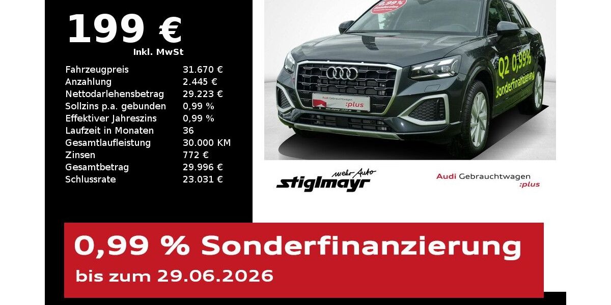 Audi Q2 6.300 km 30.880 &euro; Pfaffenhofen 85276