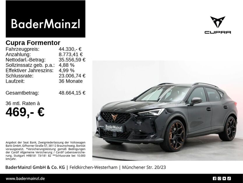 Cupra Formentor 29.990 km 44.330 € Feldkirchen/Westerham 83620