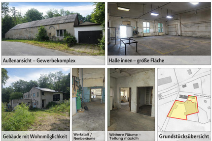 Gewerbehalle Lager Werkstatt mit Wohnmöglichkeit – Teilflächen – ab 3 €m² – Neckendorf (Eisleben) zimmer