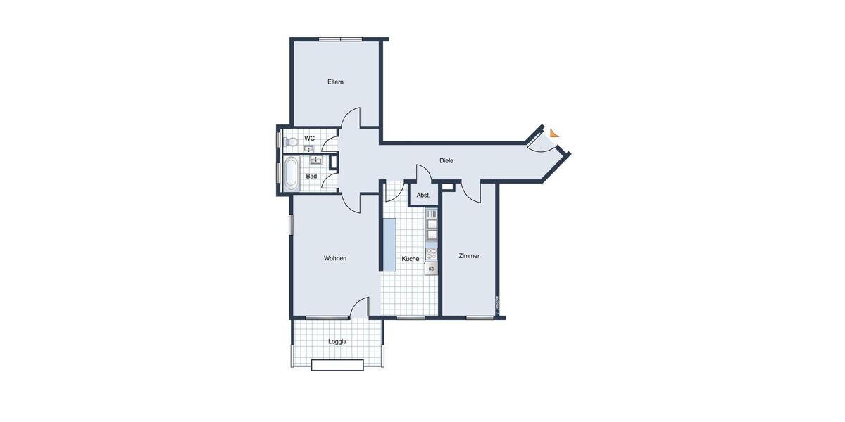 Etagenwohnung Tamm - 3.5 Zimmer, 96 m&sup2;, 1.100&euro; | Angebot:24381045