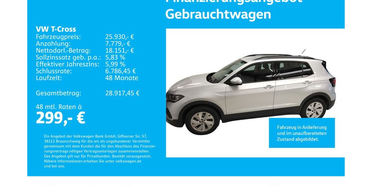 VW T-Cross 15.277 km 25.930 &euro; Stuttgart-Feuerbach 70469
