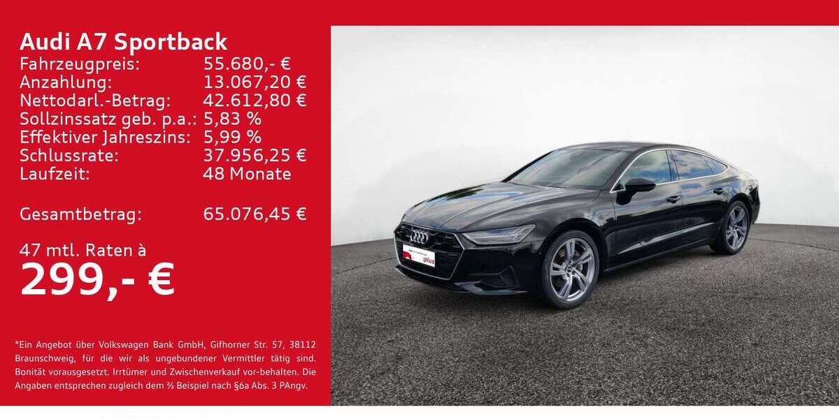 Audi A7 28.723 km 55.680 € Bünde 32257