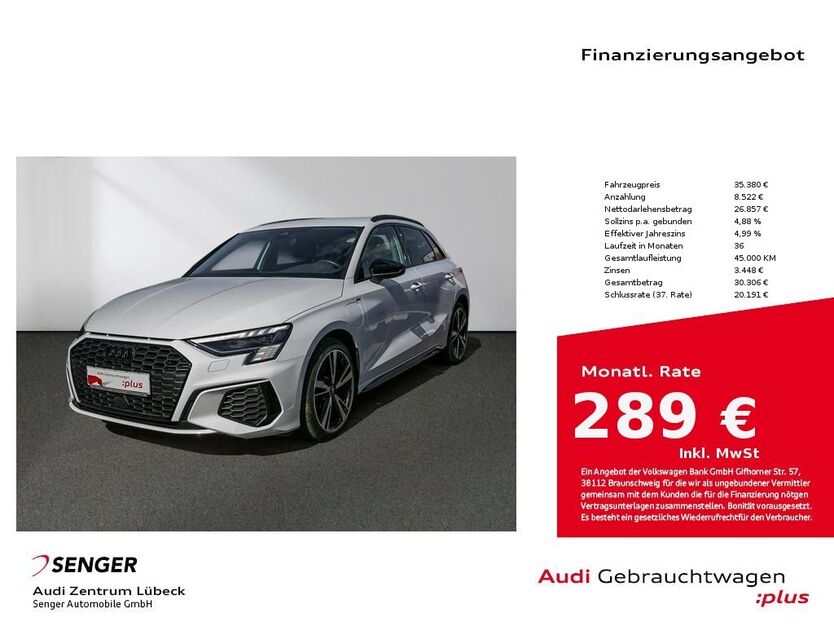 Audi A3 34.450 km 35.380 € Lübeck 23556