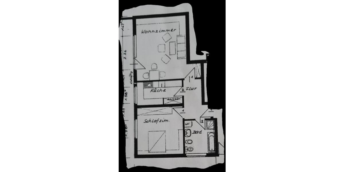 Etagenwohnung Werther (Westfahlen) - 1 Zimmer, 68 m&sup2;, 600&euro; | Angebot:26669664