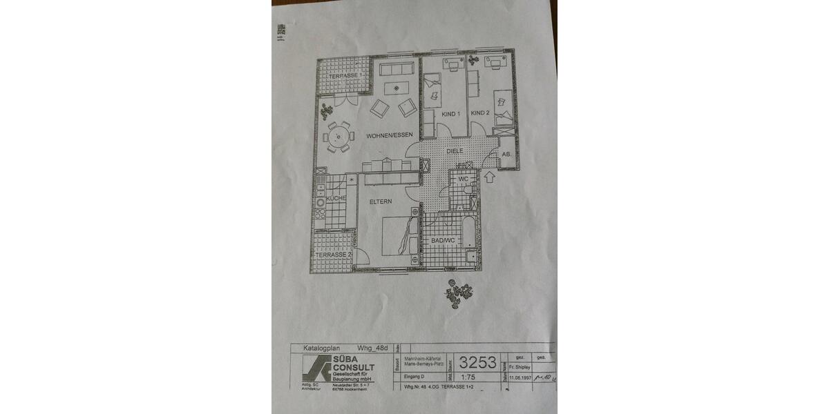 Etagenwohnung Mannheim Käfertal - 4 Zimmer, 105 m&sup2;, 399.000&euro; | Angebot:25975793