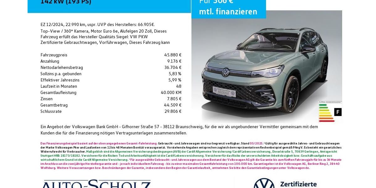VW Tiguan 22.990 km 45.880 &euro; Bayreuth 95448