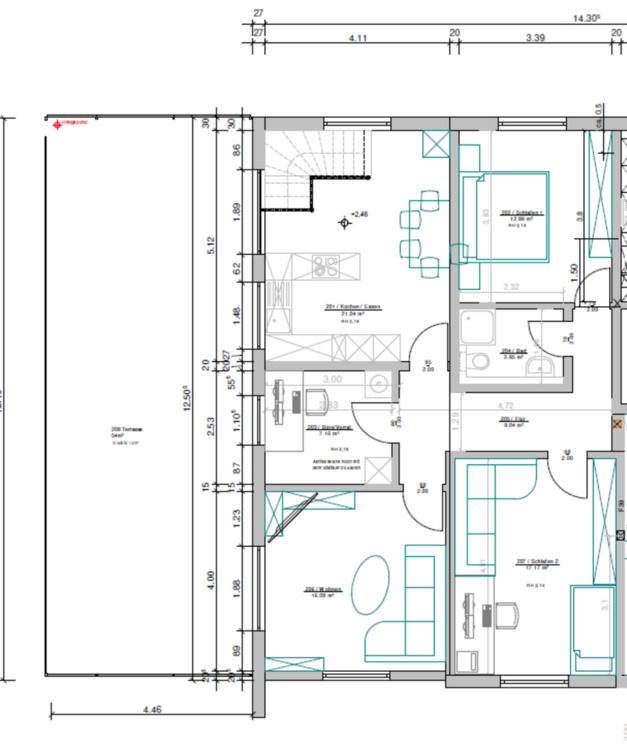 Helle 4,5-Zimmer-Wohnung mit große Terasse in Strittberg