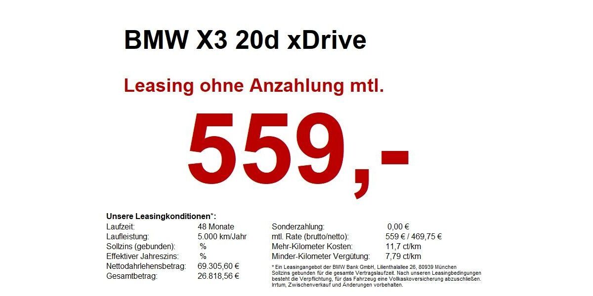 BMW X3 23.255 km 58.240 &euro; Schweinfurt 97424