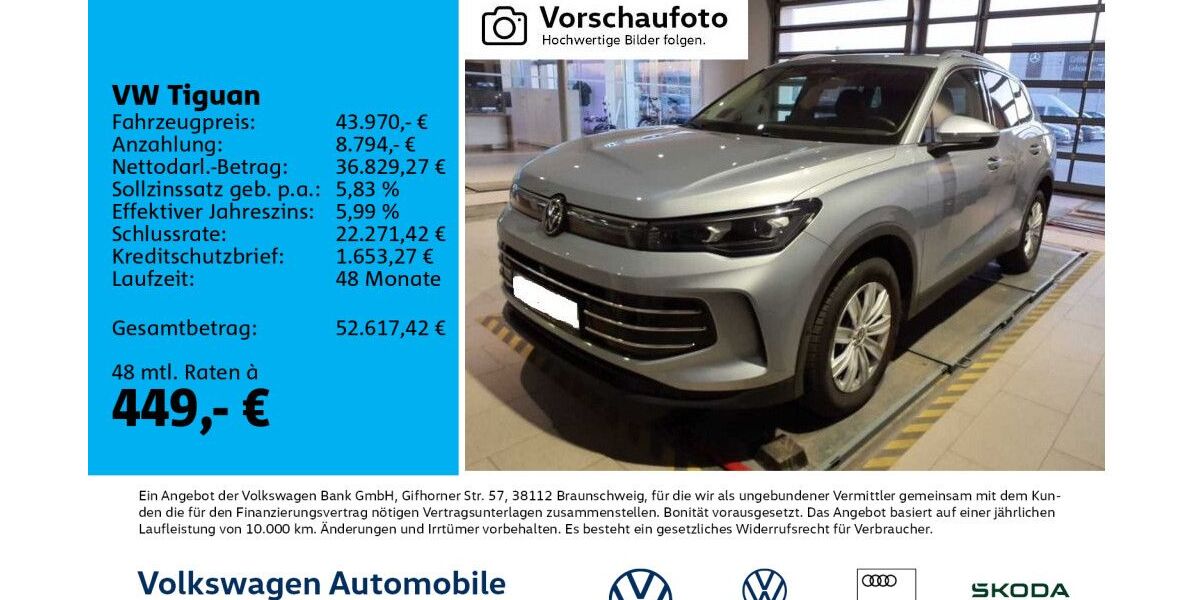 VW Tiguan 29.030 km 43.970 &euro; Leipzig 04277