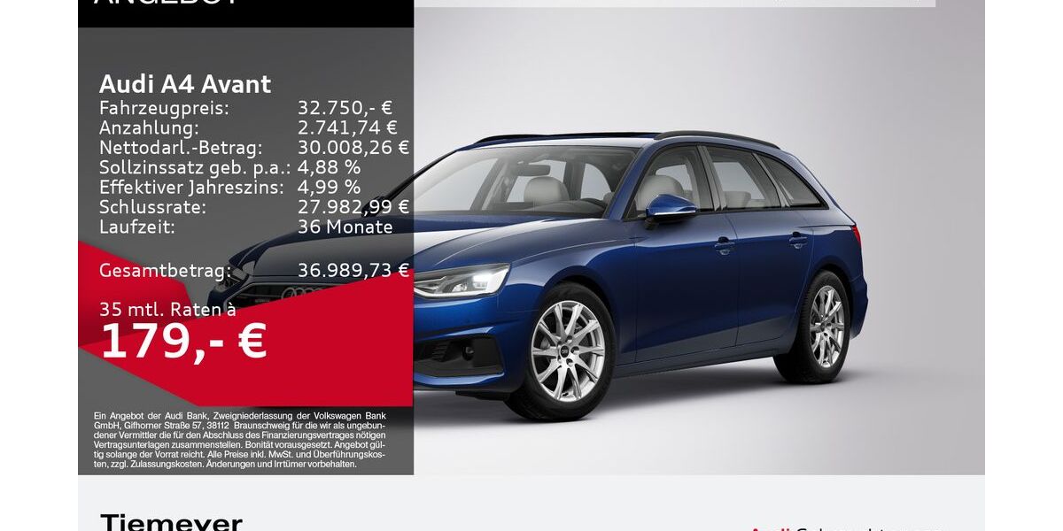 Audi A4 19.219 km 32.750 &euro; Oberhausen 46047