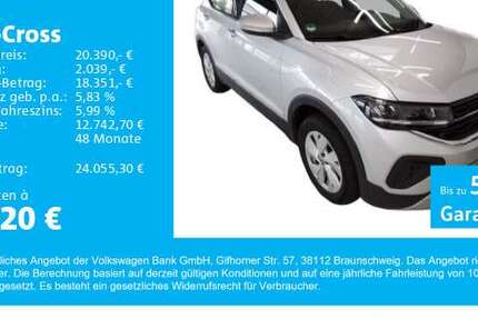 VW T-Cross 6.200 km 20.390 € Gersthofen 86368