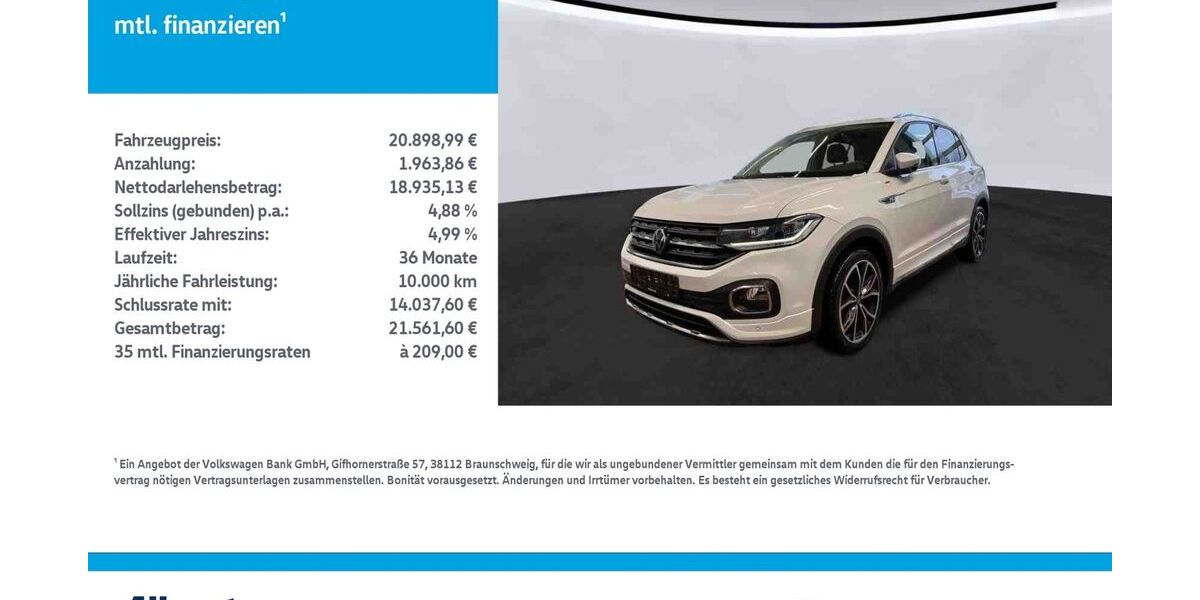 VW T-Cross 63.696 km 20.899 &euro; Leinefelde-Worbis/DE 37327