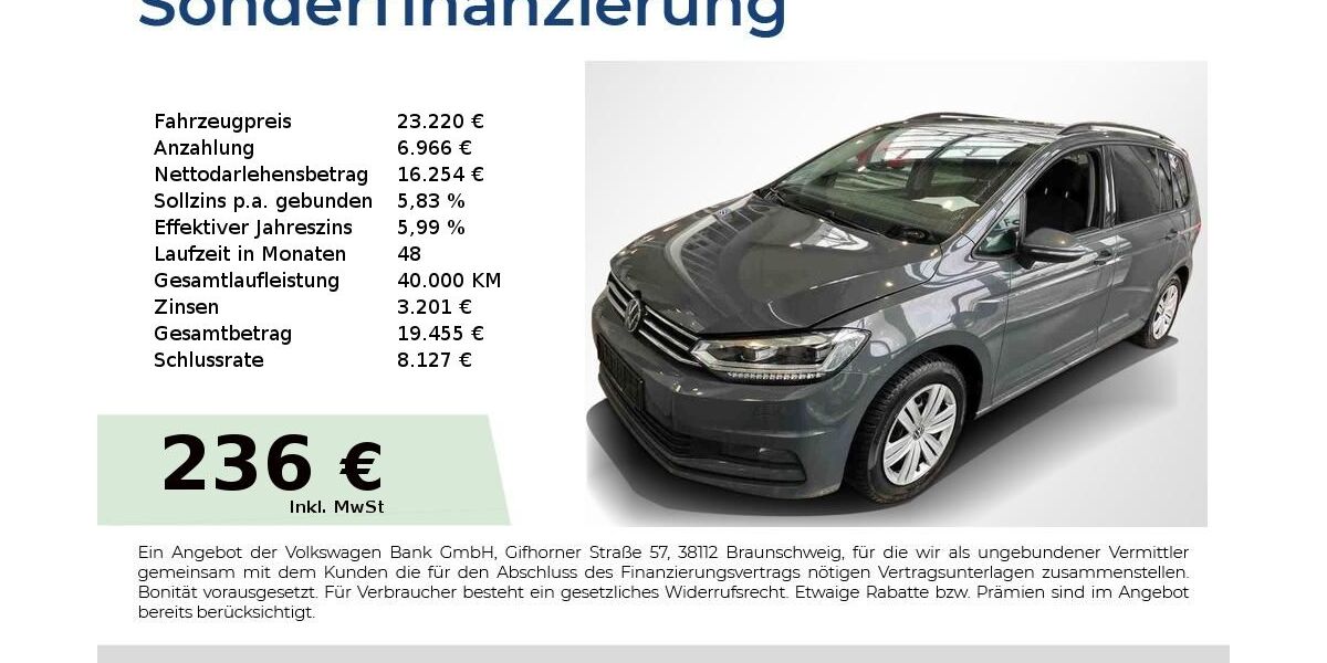 VW Touran 125.250 km 23.220 &euro; Nürnberg 90431