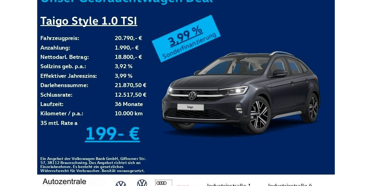 VW Taigo 25.850 km 20.790 &euro; Heiligenroth 56412