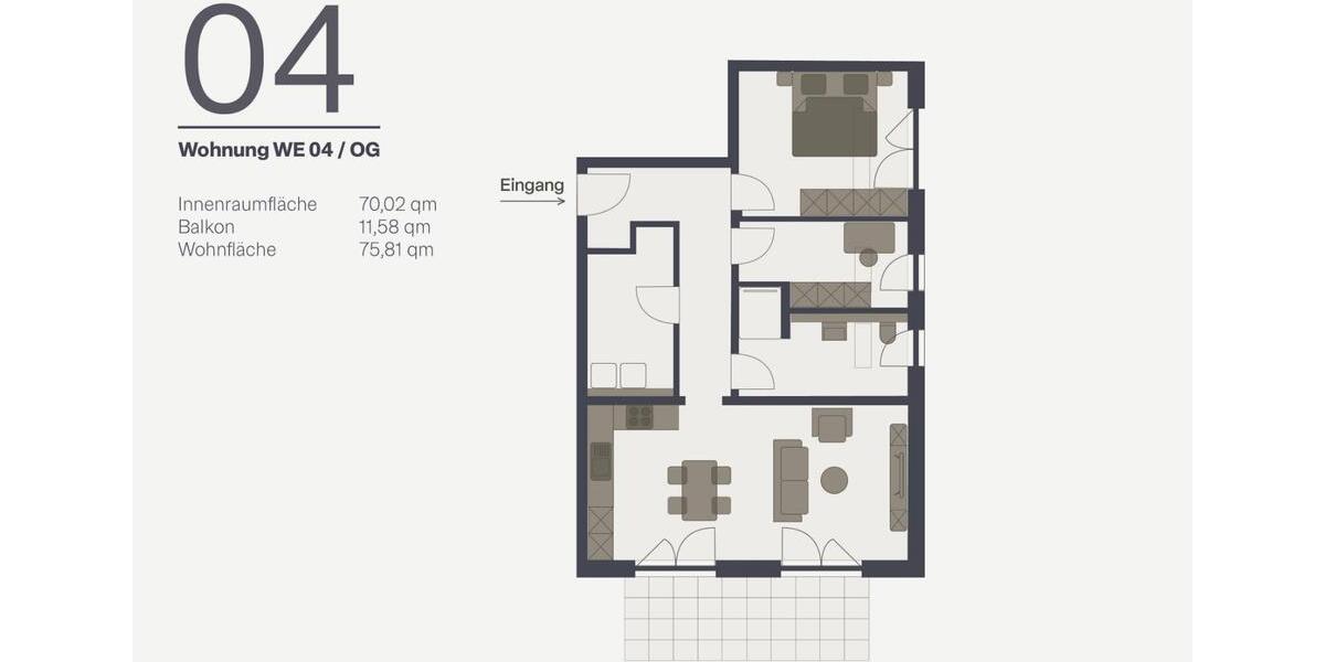 Terrassenwohnung Mehring - 3 Zimmer, 76 m&sup2;, 315.000&euro; | Angebot:26550816