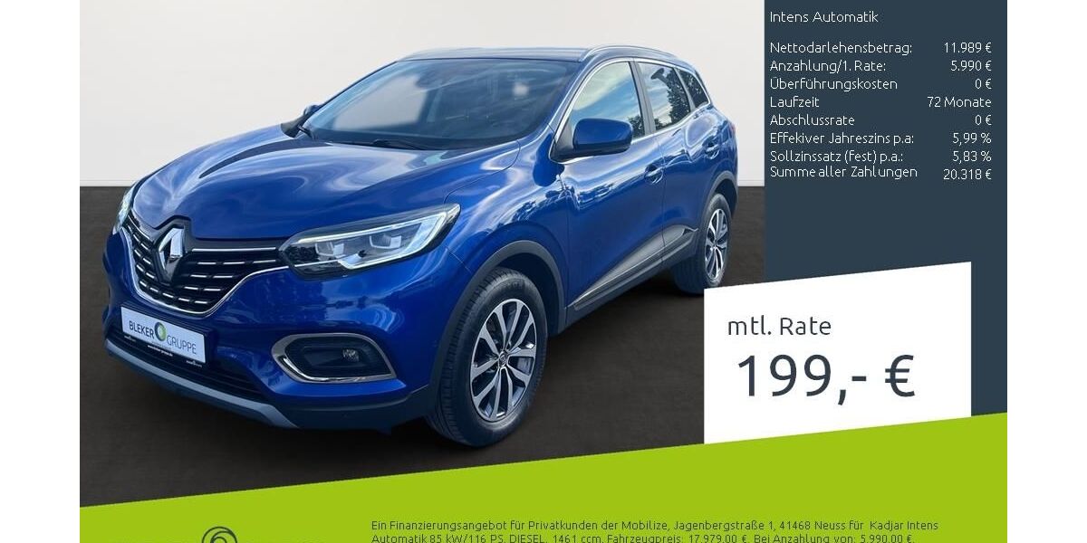 Renault Kadjar 67.976 km 17.899 &euro; Stuhr 28816
