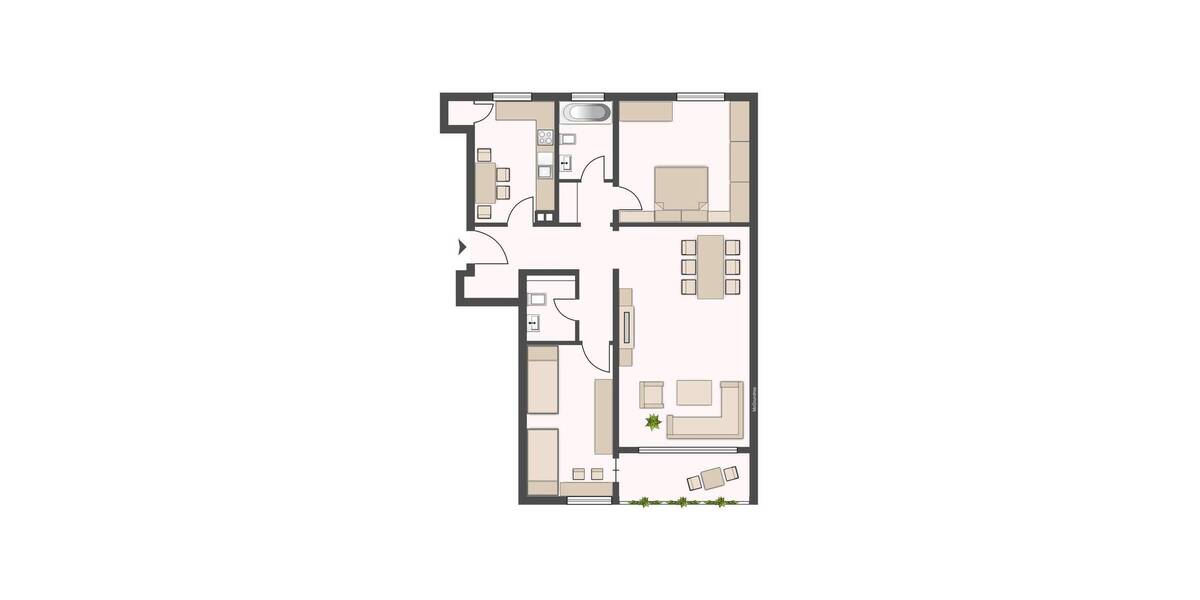 Etagenwohnung Friedrichsdorf Dillingen - 3 Zimmer, 79 m&sup2;, 840&euro; | Angebot:26910337