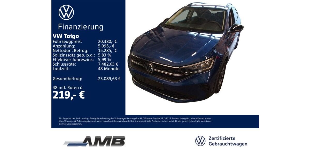VW Taigo 5.530 km 20.380 &euro; Borna 04552