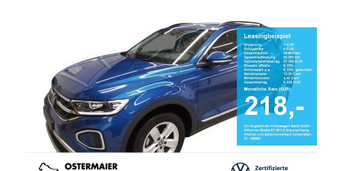 VW T-Roc 24.320 km 27.750 &euro; Vilsbiburg 84137