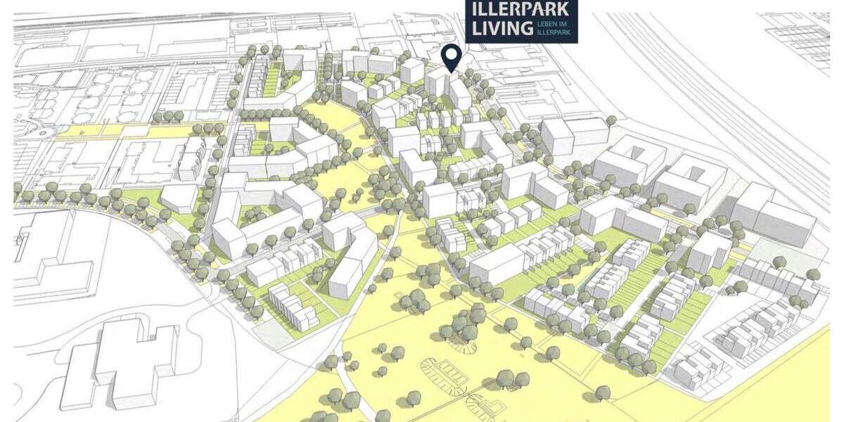 Etagenwohnung Neu-Ulm Ludwigsfeld - 2 Zimmer, 55 m&sup2;, 341.940&euro; | Angebot:25277427