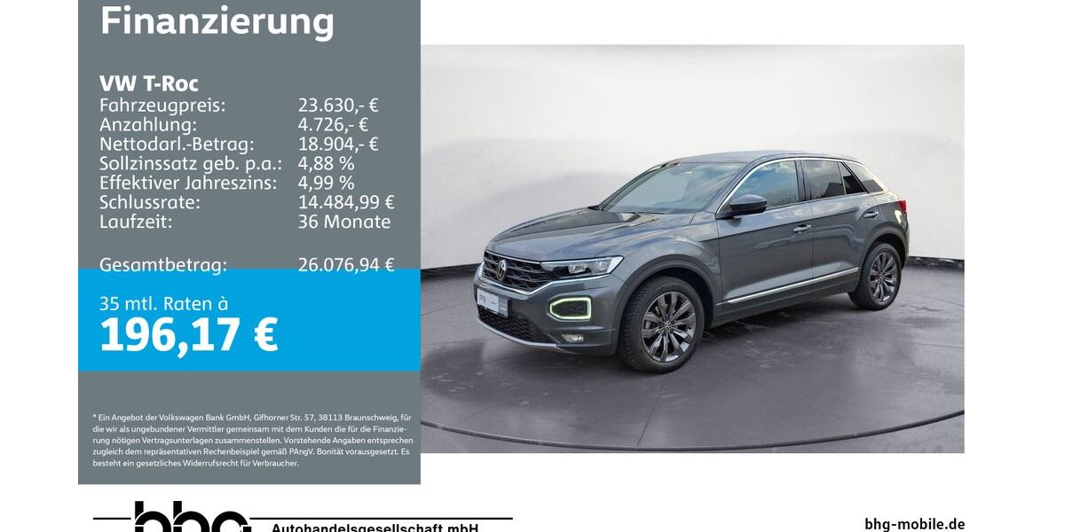 VW T-Roc 59.989 km 23.260 &euro; Metzingen 72555