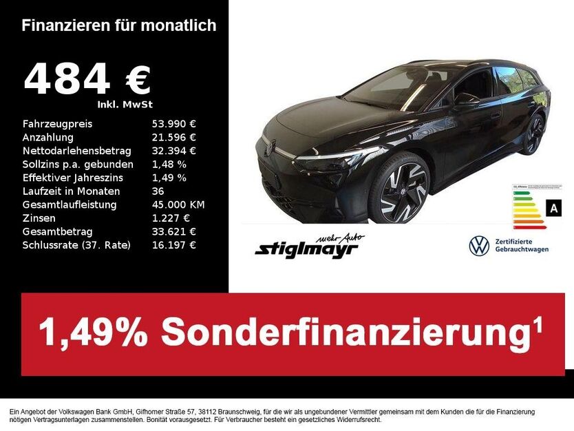 VW ID.7 15.103 km 53.990 € Schrobenhausen 86529