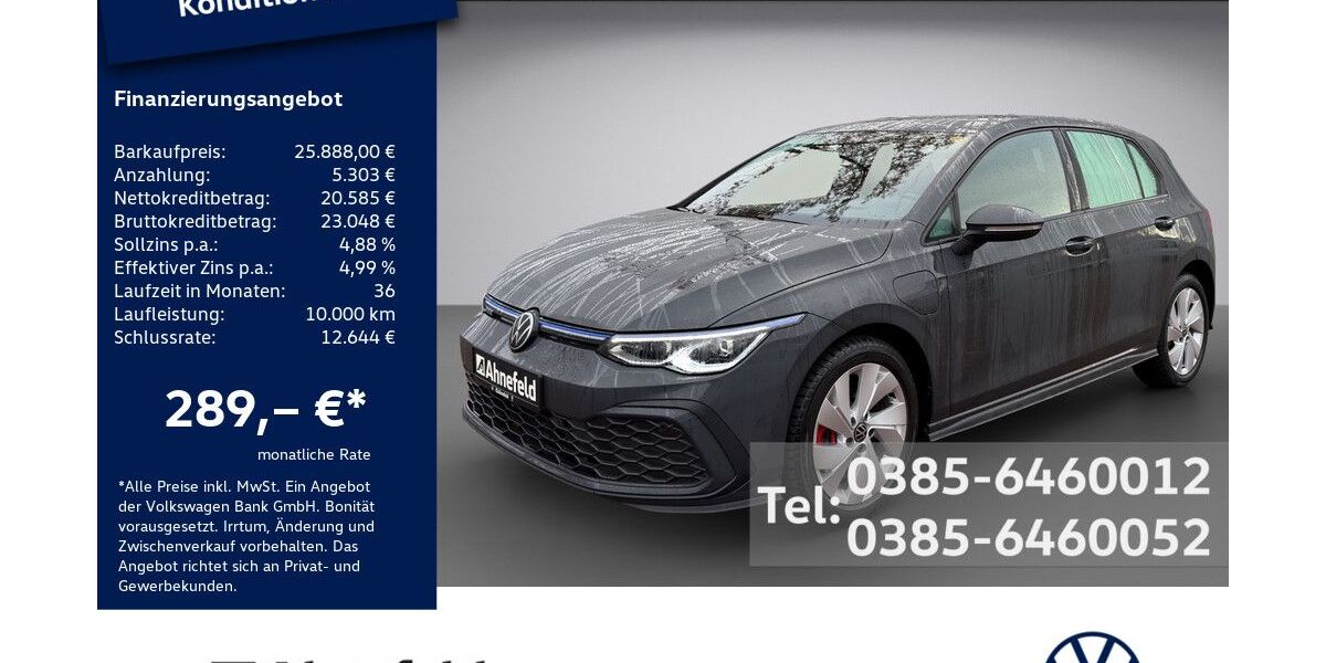 VW Golf 53.800 km 25.888 &euro; Schwerin 19061