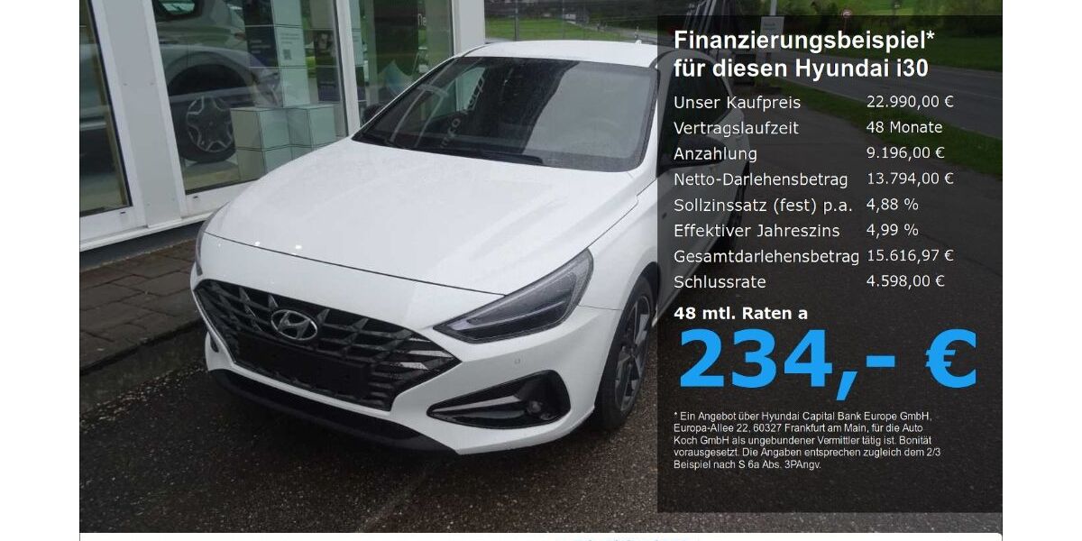 Hyundai i30 7.300 km 22.990 &euro; Bad Feilnbach 83075