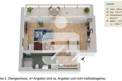 Wohnung Passau Mühltal - 1 Zimmer, 49 m&sup2;, 820&euro; | Angebot:27355558