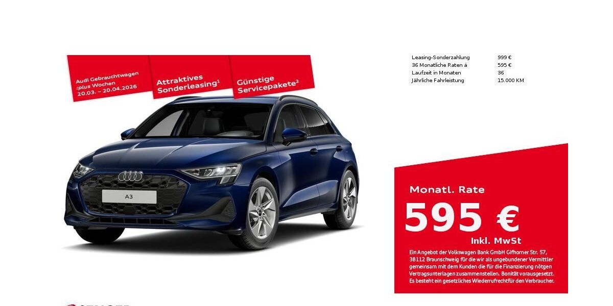 Audi A3 6.200 km 42.000 &euro; Lübeck 23556