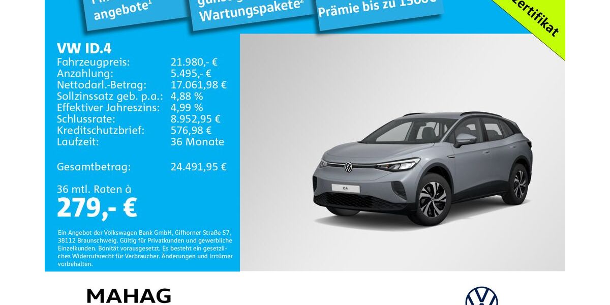 VW ID.4 48.522 km 21.980 &euro; Ottobrunn 85521