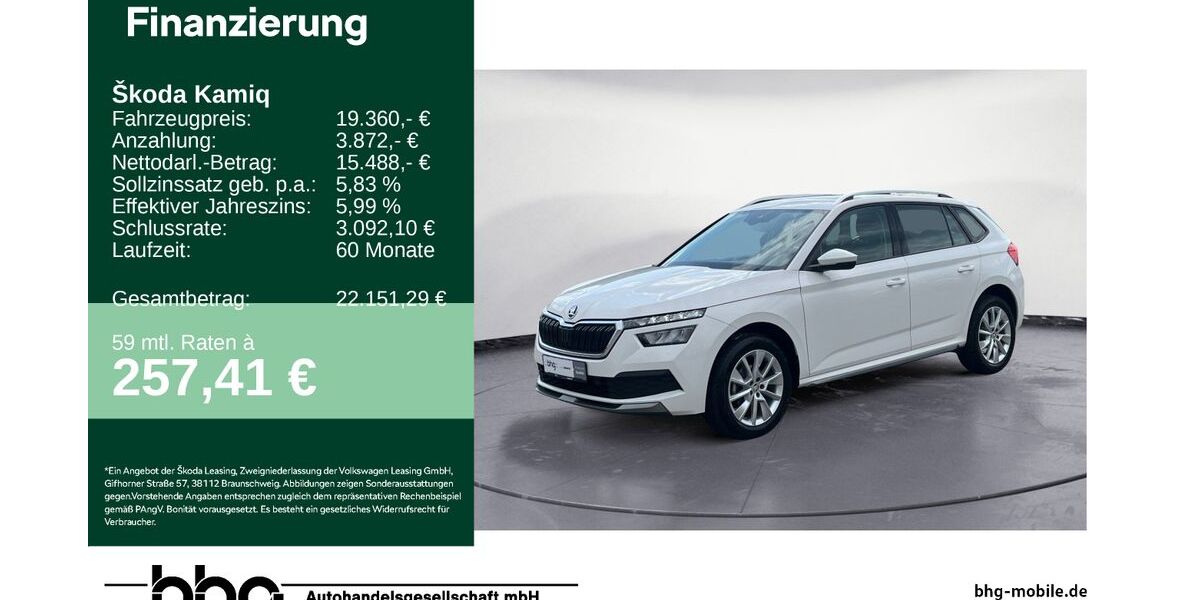 Skoda Kamiq 81.922 km 18.960 &euro; Freiburg 79115