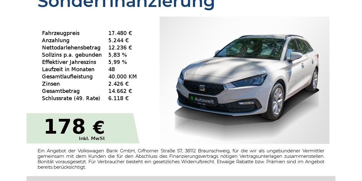 Seat Leon 92.150 km 17.480 &euro; Nürnberg 90431