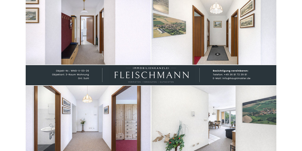 Wohnkomfort mit Balkon, Einbauküche und solider Ausstattung in gepflegtem Wohnumfeld - Erdgeschoßwohnung Suhl Schmiedefeld am Rennsteig | Angebot:27083806