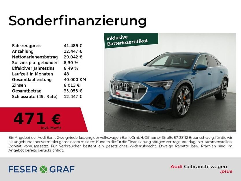 Audi e-tron 38.700 km 41.489 € Nürnberg 90411