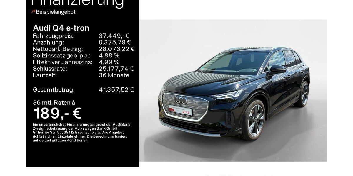 Audi Q4 e-tron 30.000 km 37.449 &euro; Linsengericht 63589