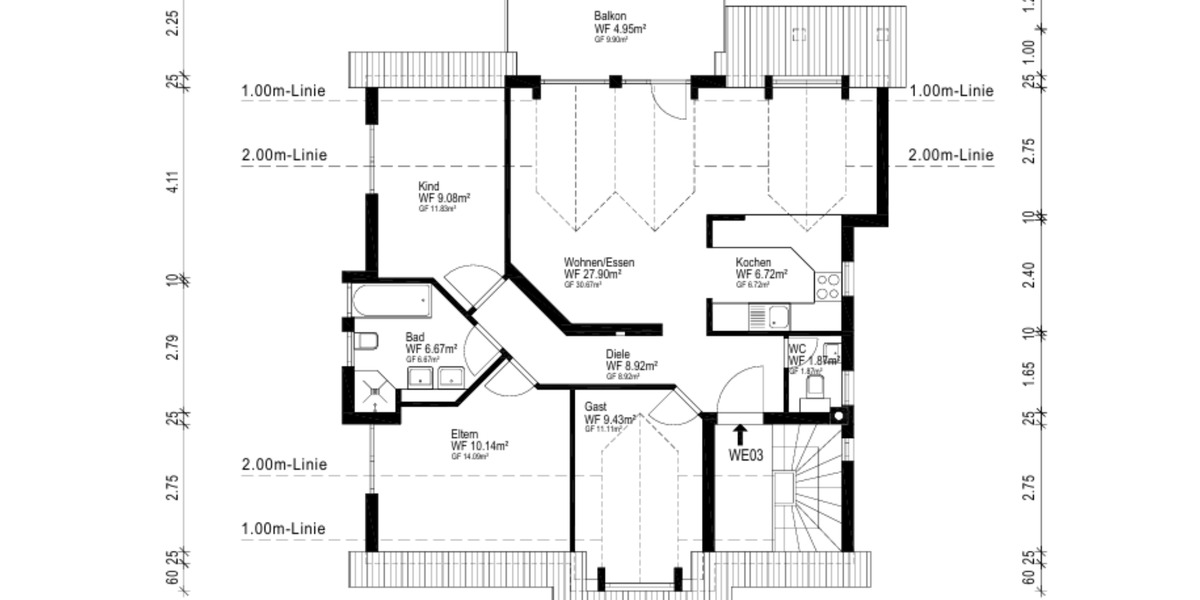 Dachgeschoßwohnung Reutlingen Reutlingen (Kernstadt) - 4.5 Zimmer, 86 m&sup2;, 320.000&euro; | Angebot:24314471