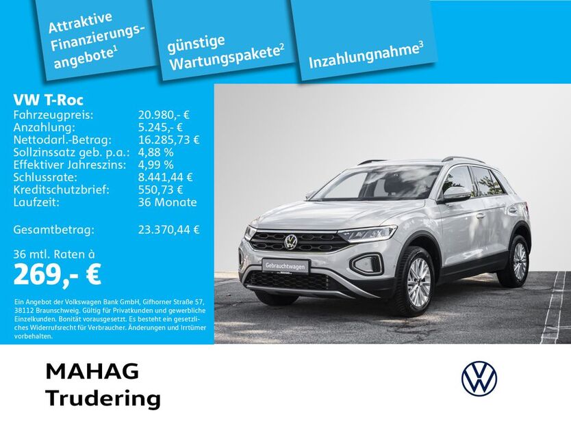 VW T-Roc 35.486 km 20.980 € München 81825