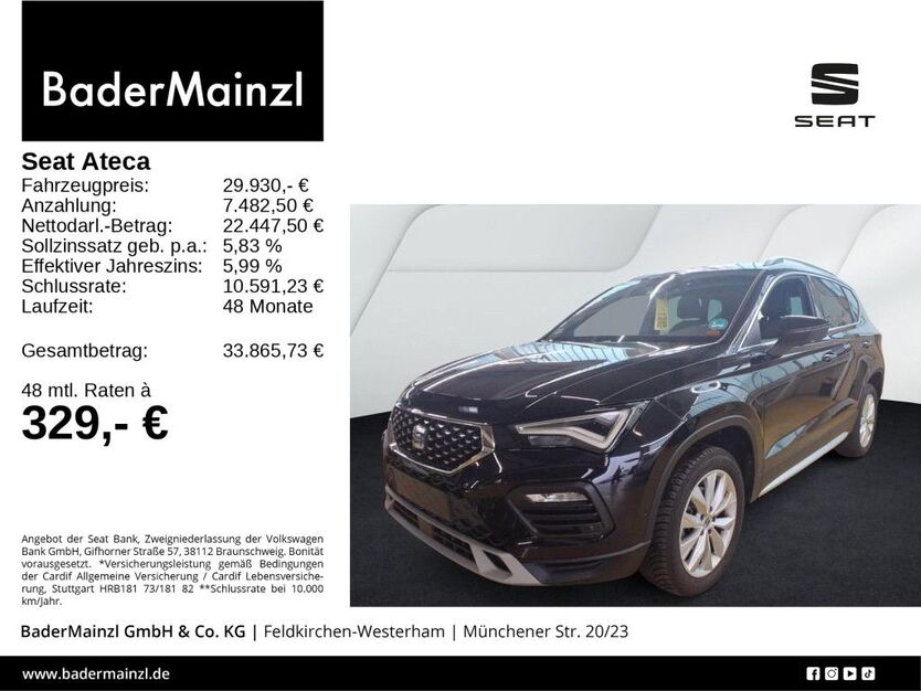Seat Ateca 11.250 km 29.930 € Feldkirchen/Westerham 83620