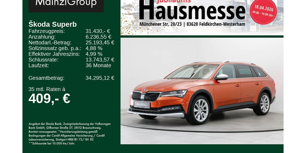 Skoda Superb 93.000 km 31.430 &euro; Feldkirchen/Westerham 83620