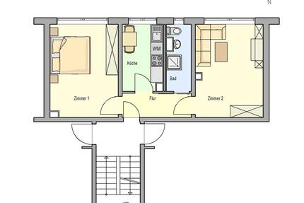 Renovierte 2 Raum Wohnung im Erdgeschoss 2 zimmer